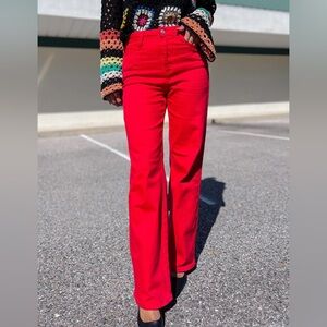 NWT Judy Blue 90s high waisted Vibrant Red jeans sz 7/28